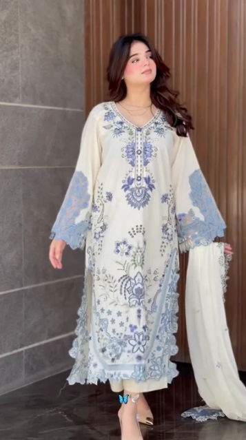 Lim-White Embroidery Suit